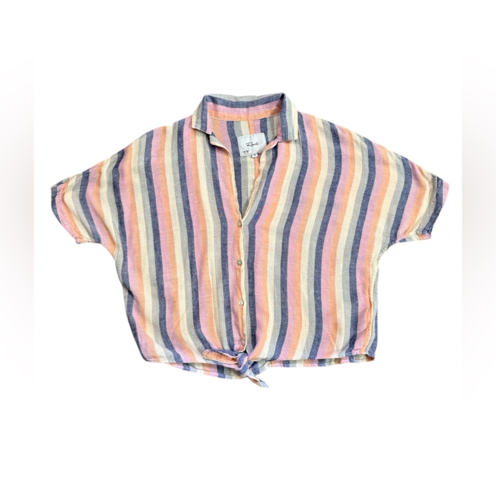 RAILS Women’s Marley Mandalay Striped Short Sleeve Button down -Size X-Small